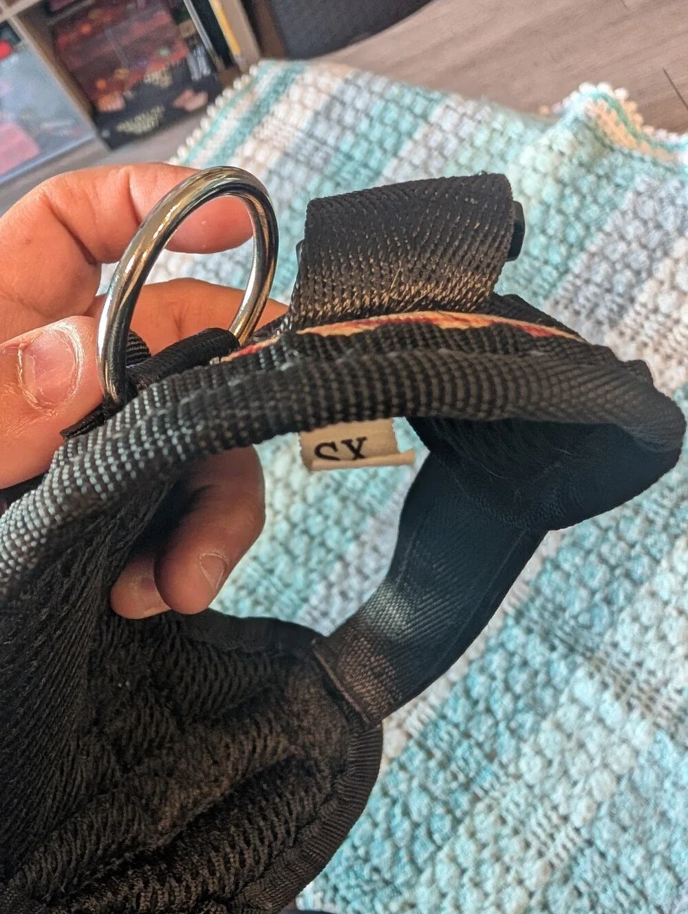 No Pull Dog Harness with Plaid Accent - Black size XS